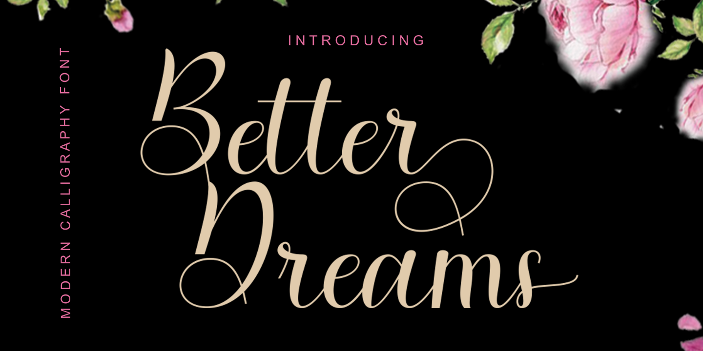 Better Dreams Font preview